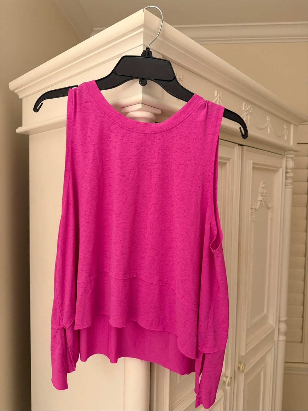 Free People Movement Women’s Open-Shoulder Tank Top in Hot Pink